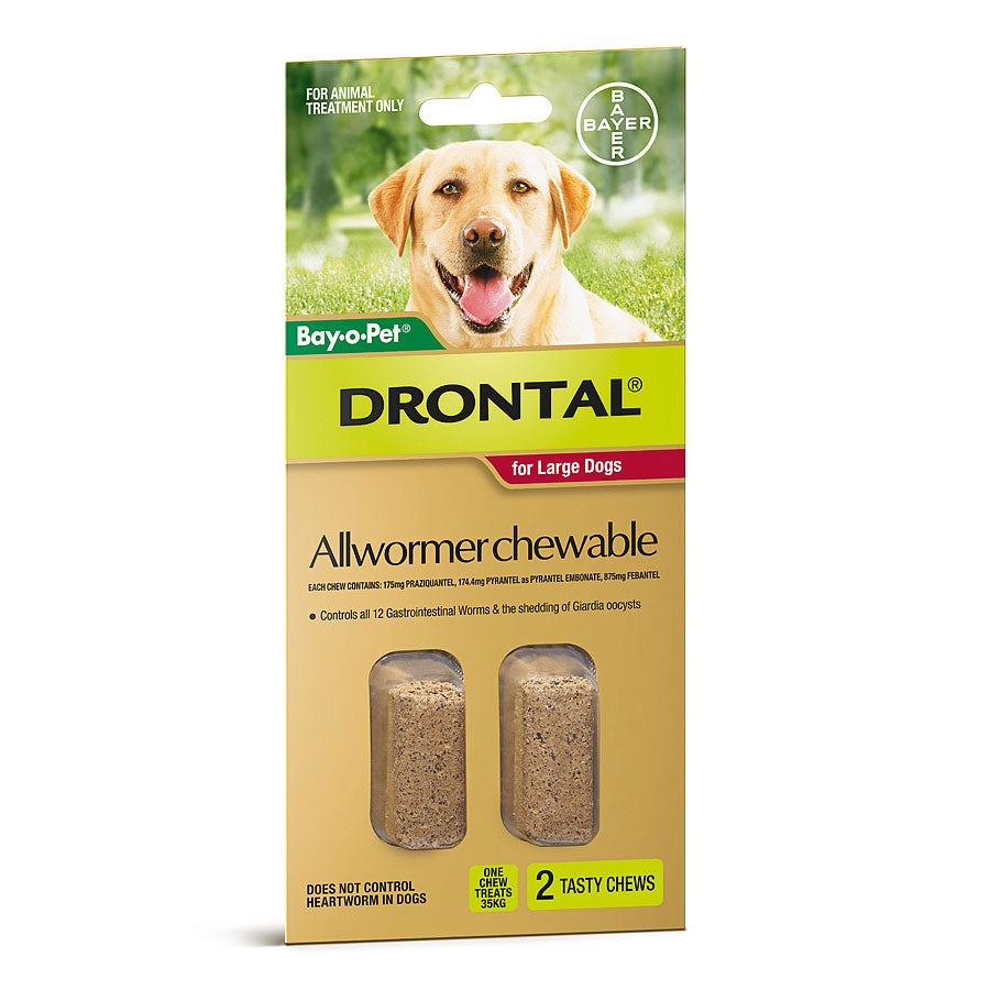 All Wormer Chews, Drontal All Wormer Chews 35kg 2 Pack