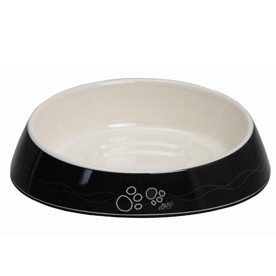 Fishcake Cat Bowl Black Paws 200ml