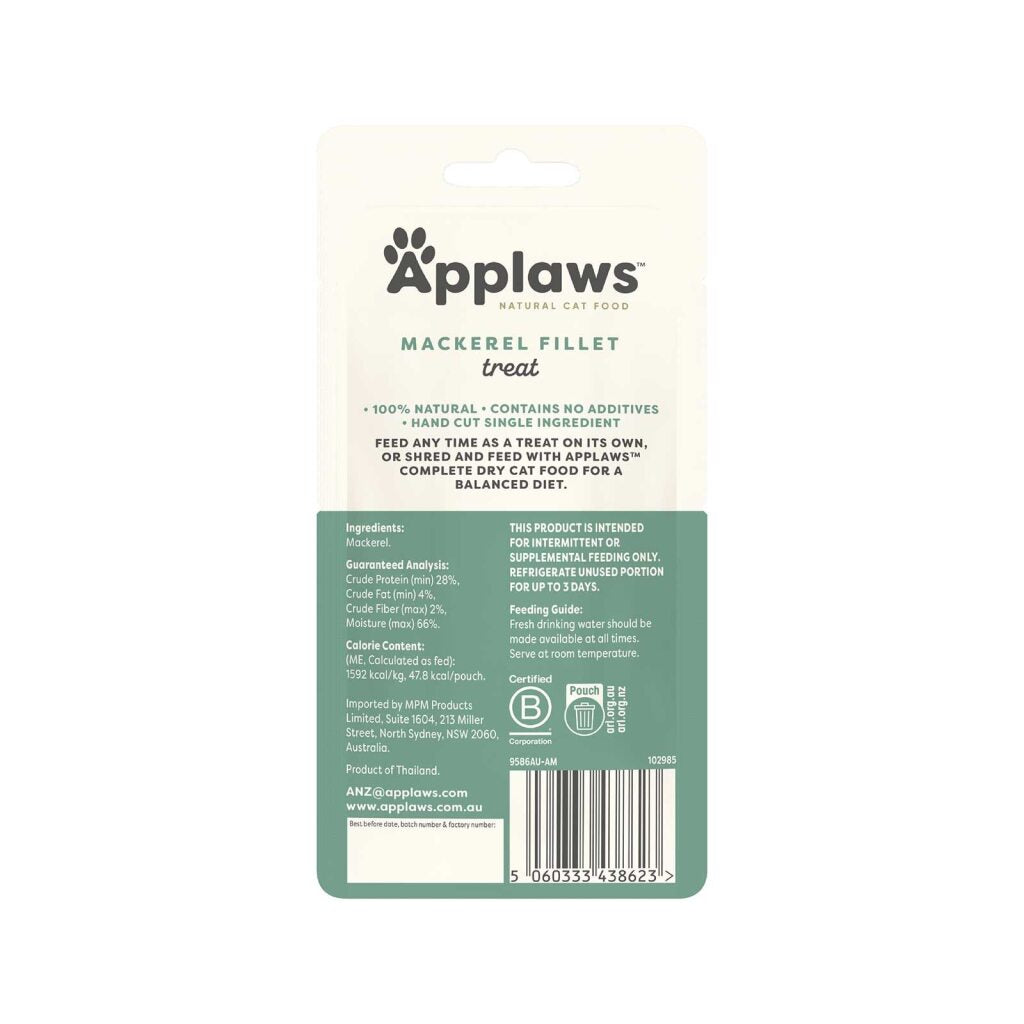 Applaws Fillet Whole Mackerel Loin 30g