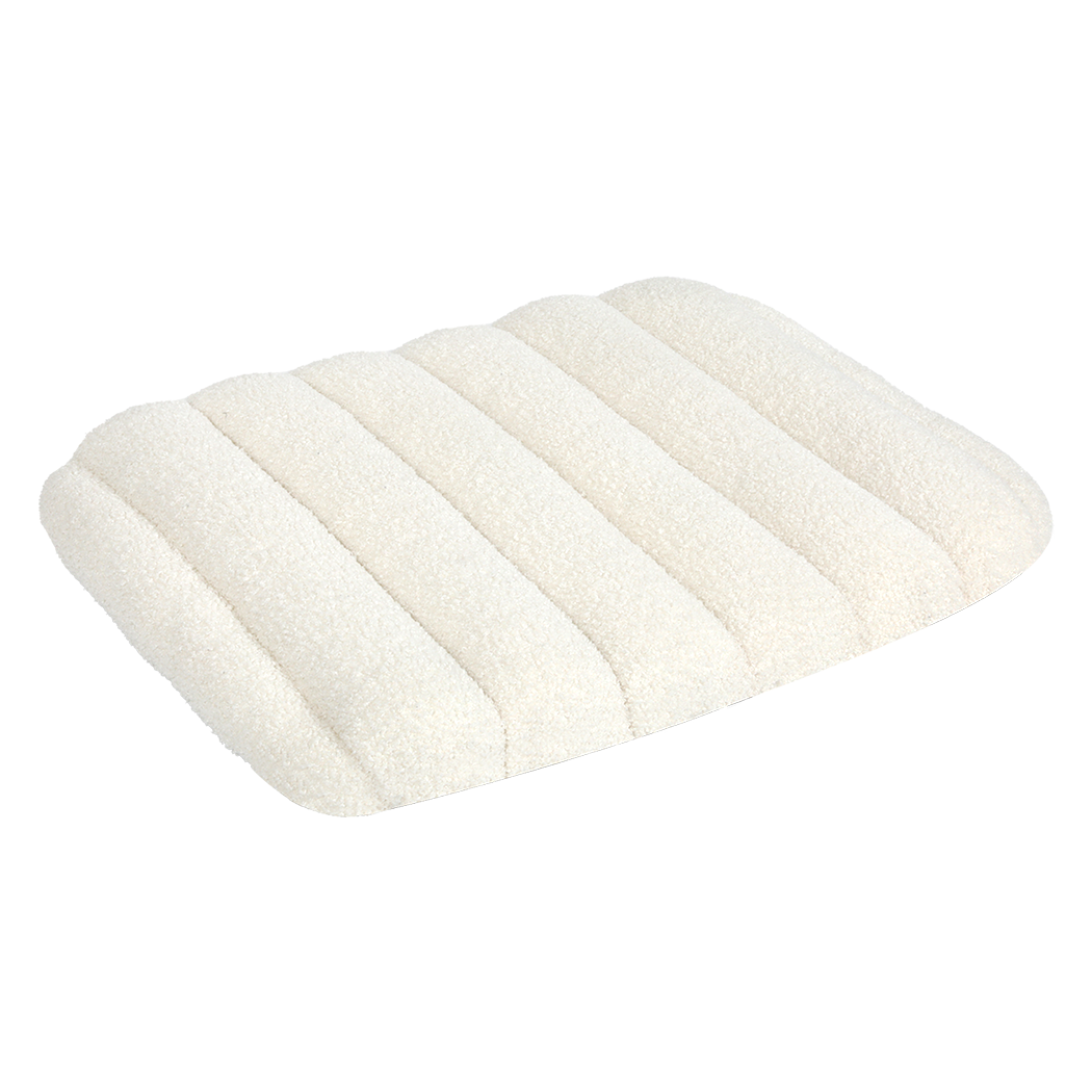Pawz S Size Orthopedic Dog Bed with Sherpa Plush Removable Cover in White-1975420345624170504