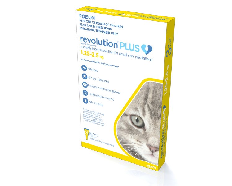 Revolution Plus For Small Cats & Kittens 1.25 - 2.5kg 3 Pack
