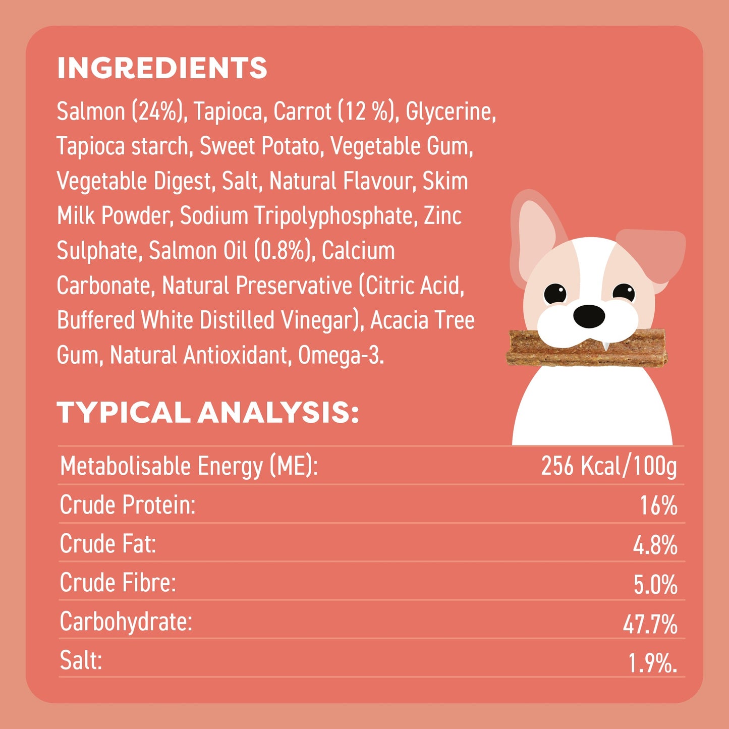 Bell & Bone Dental Chews Small Puppy - Salmon 80g