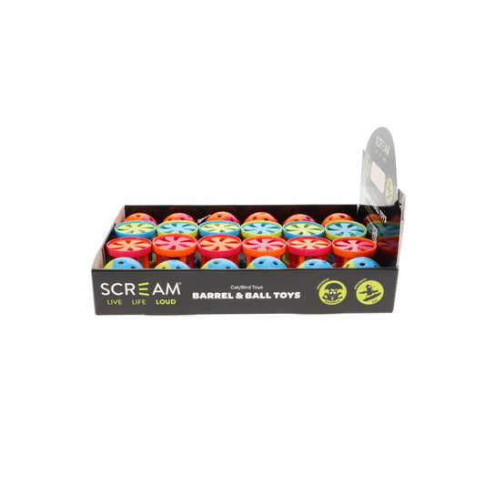 Scream Barrel or Ball Toy (Various Colours)