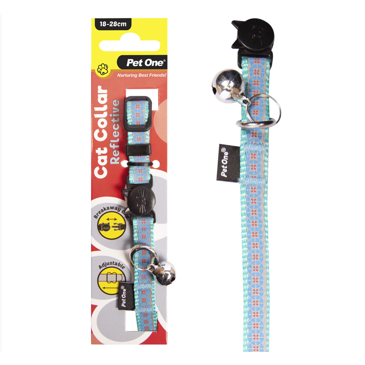 Pet One Cat Collar Nylon Reflective AQ 18-28cm 10mm