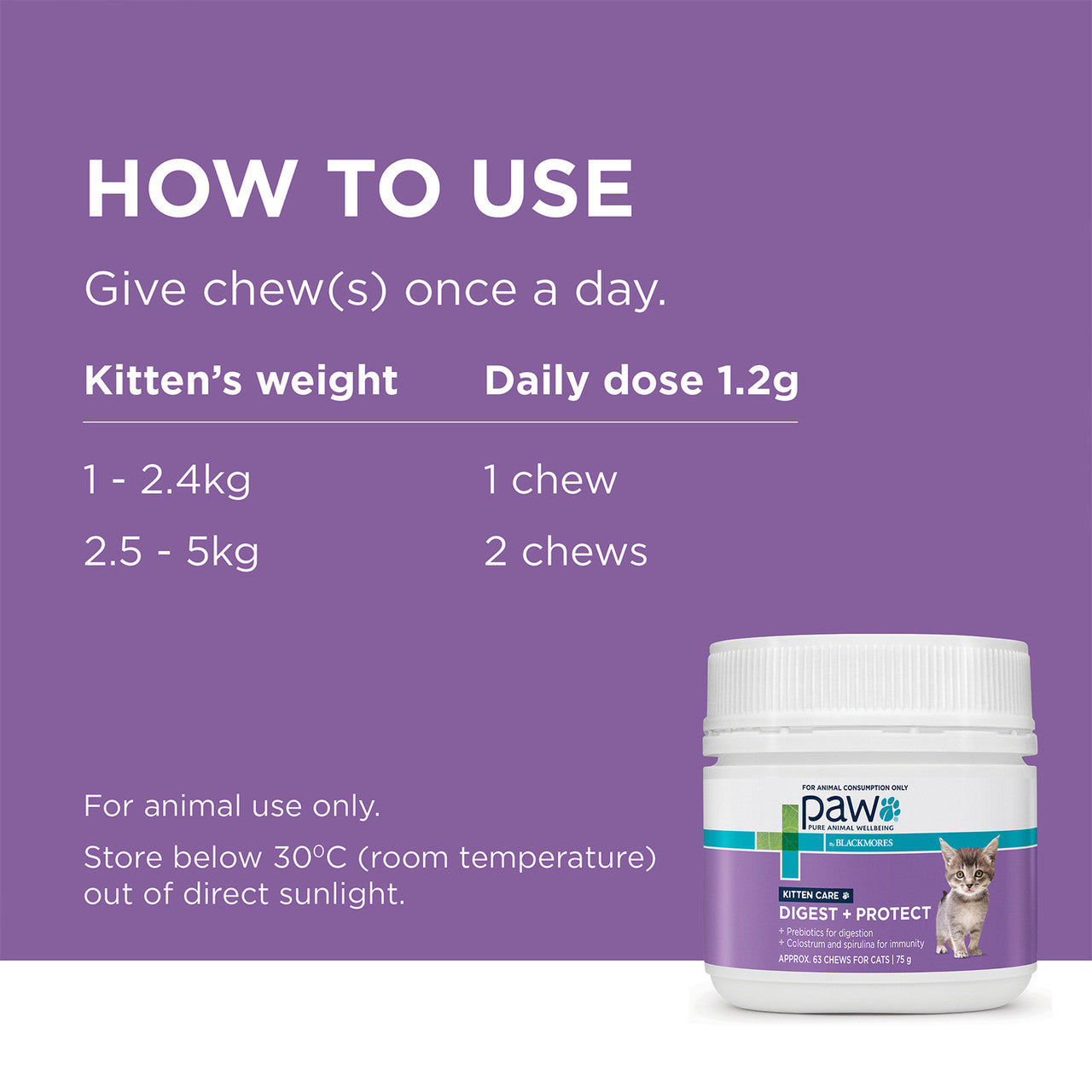 Paw Digest Protect Kitten Care 75g