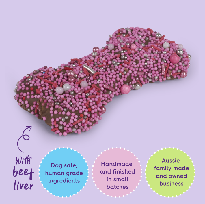 Kazoo Barneys Barkery Dog Bone Biscuit - Pink 47gm
