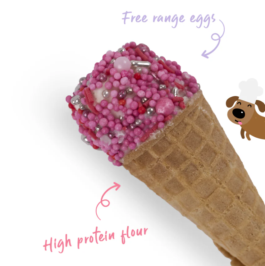 Kazoo Barneys Barkery Dog Ice Cream Cone - Pink 20gm