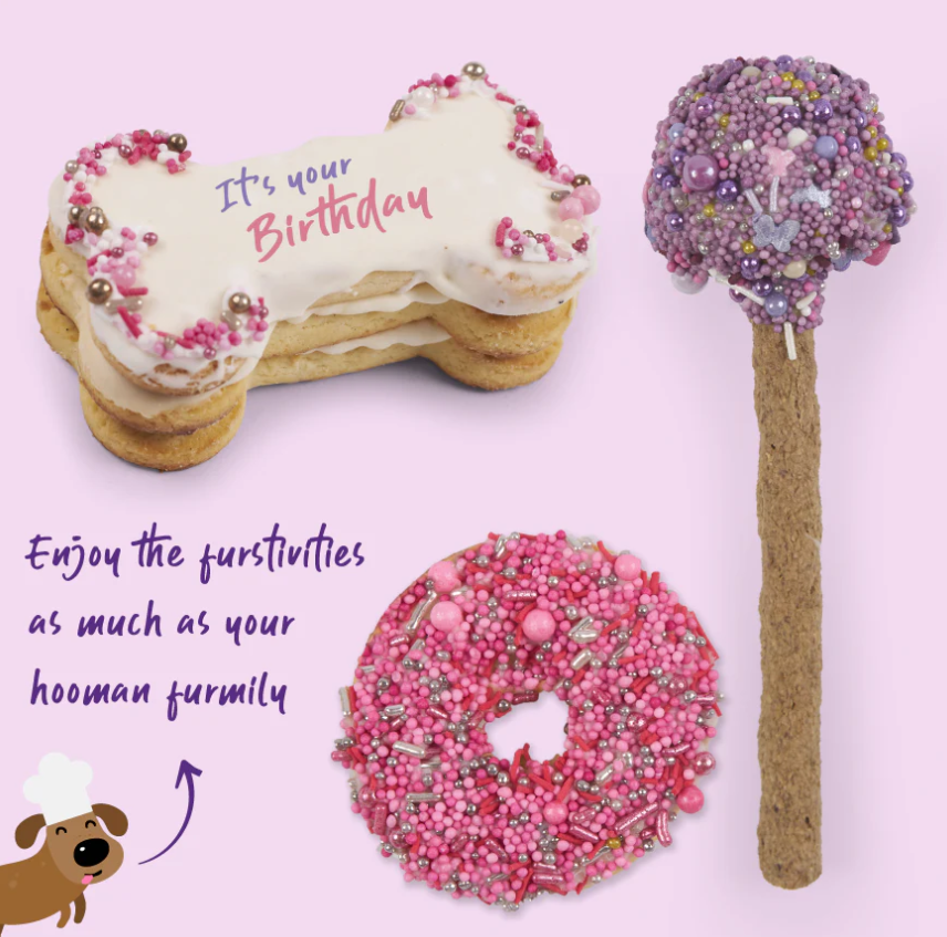 Kazoo Barneys Barkery Dog Birthday Party Pack -Pink 150g