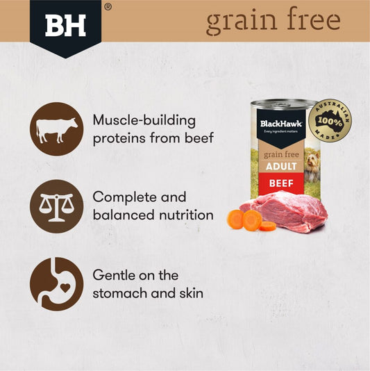 Black Hawk Dog Adult Grain Free Beef Wet 400g