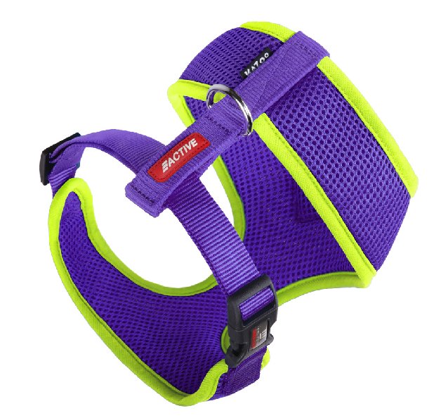 Active Soft Walking Harness Purple/Lime MEDIUM