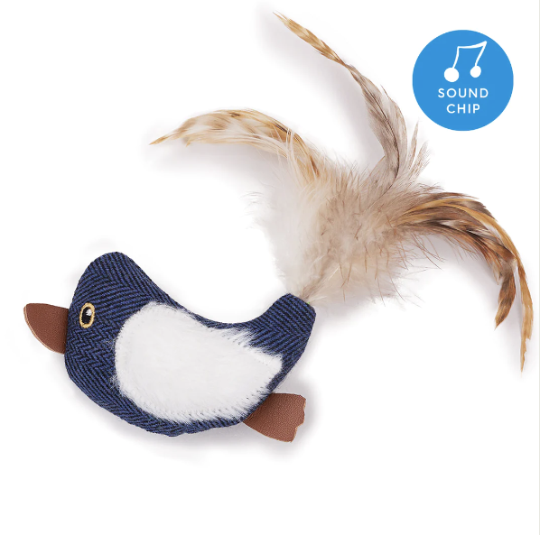 Chirpy Bird Cat Toy Kazoo 14x5x3cm
