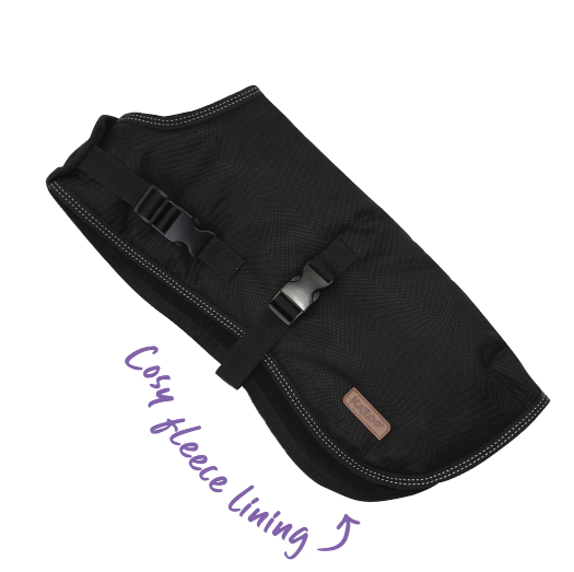 Kazoo Adventure Coat W/Harness Hatch Black XXS