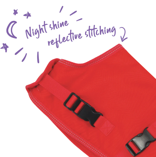 Kazoo Adventure Coat W/Harness Hatch Red I
