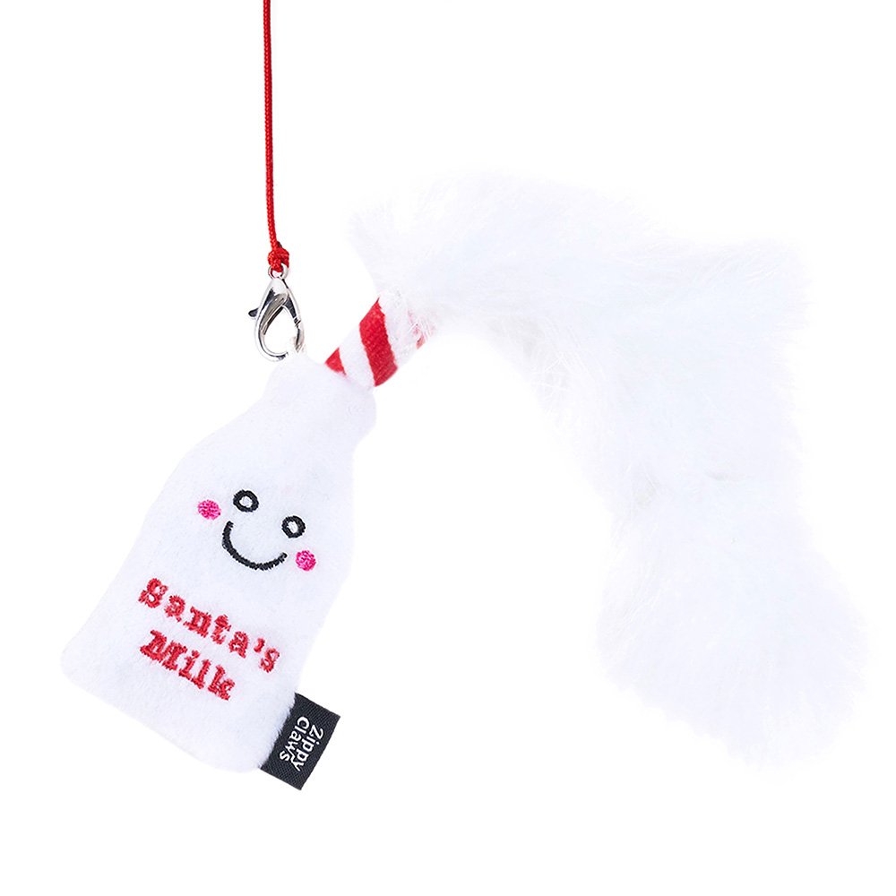 Zippy Claws Holiday Zippystick Santa with Cookies and Milk