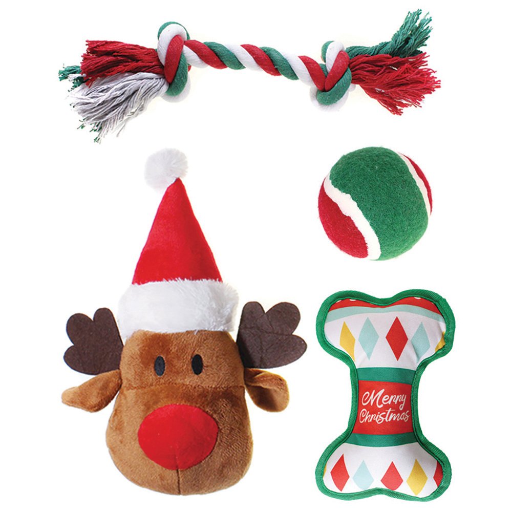 Prestige Christmas Dog Toy Gift Pack - 4pc