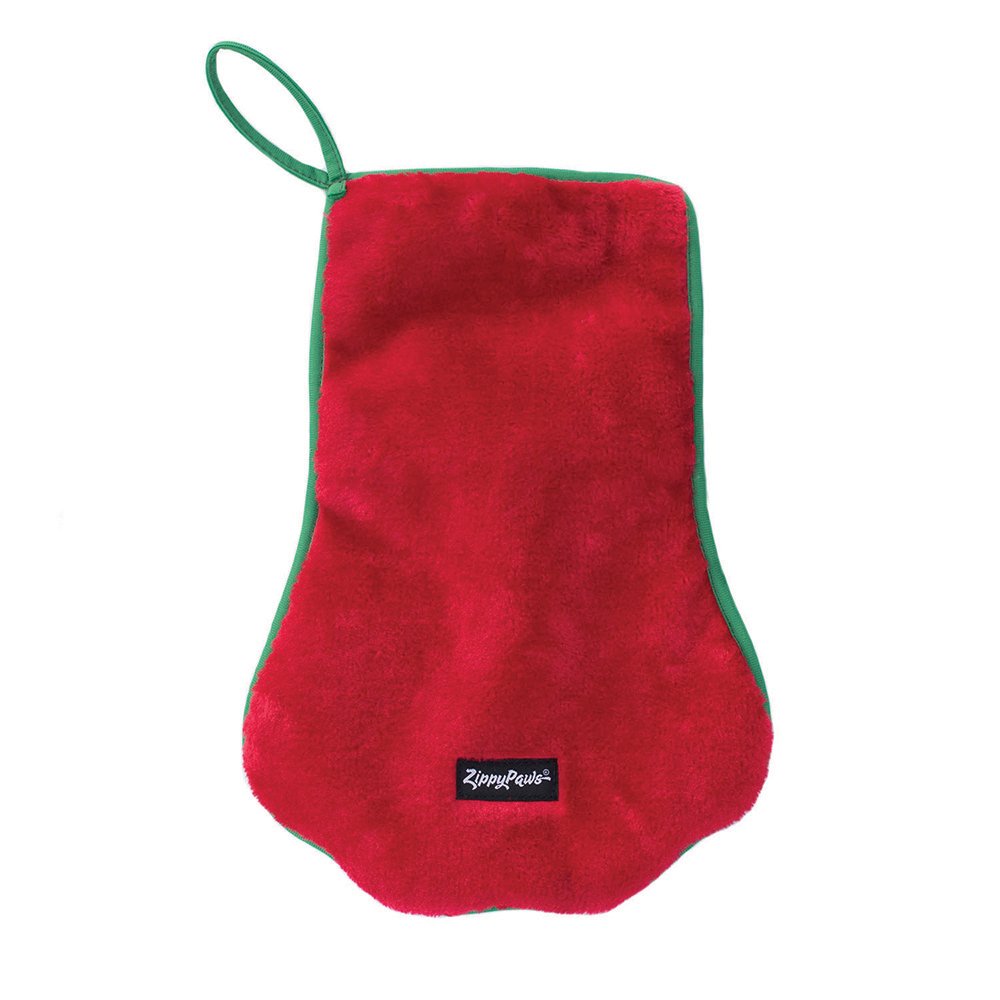 Zippy Paws Holiday Stocking Red Paw 35 x 25cm