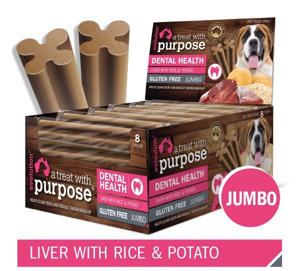 Evolution Dental Stick Liver, Rice & Potato Jumbo 150g Single