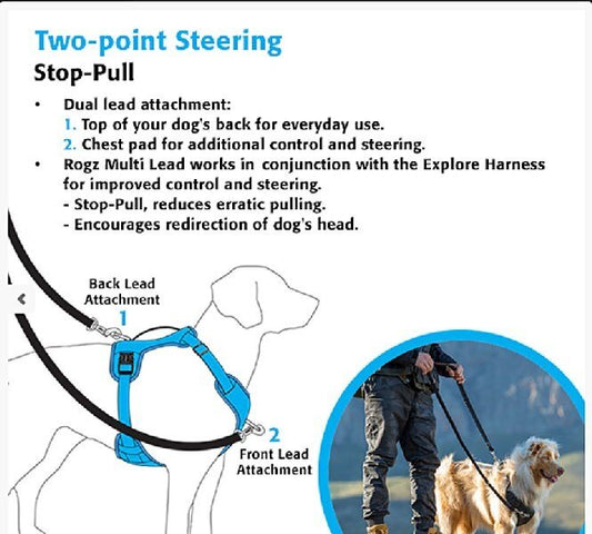 Rogz Explore Dog Harness Black SMALL