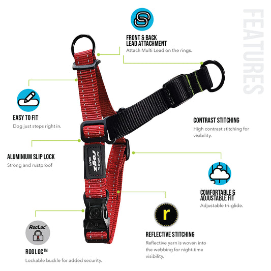 Rogz Utility Balance Harness Red