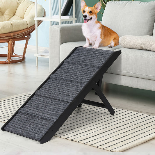 PaWz Adjustable Dog Ramp Height Stair Black-1973193663207051270