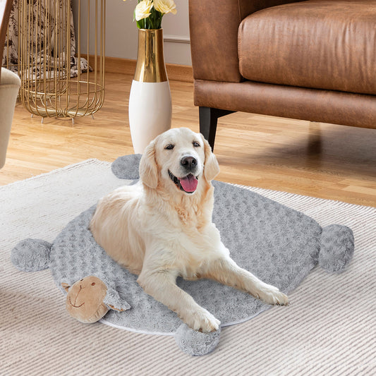 PaWz Pet Bed Cat Calming Beds Dog Squeaky L Grey Large-1975420449445777414
