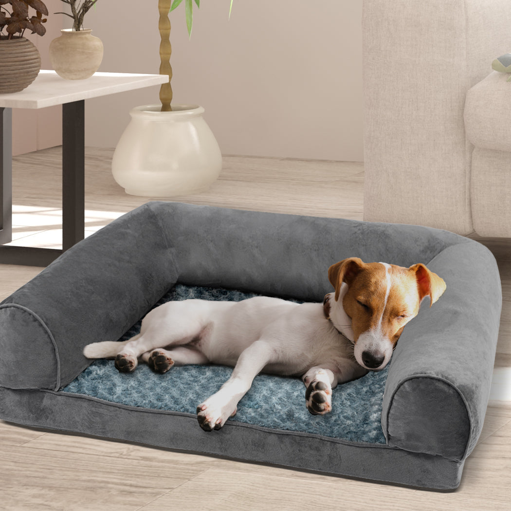 PaWz Pet Bed Sofa Dog Beds Bedding Soft M Grey Medium-1973193626750160903