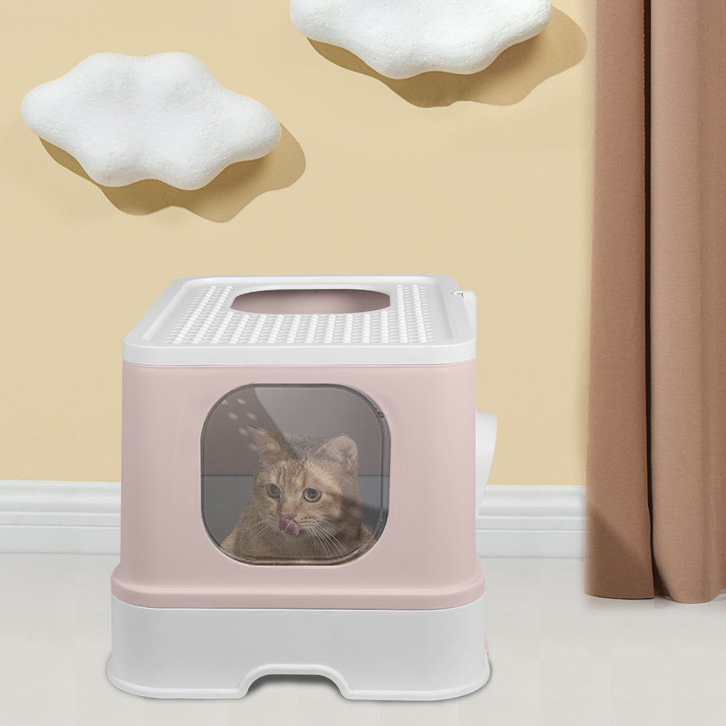 PaWz Cat Litter Box Fully Enclosed Kitty Coffee-1975420444379058183