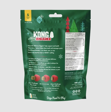 KONG Ziggies Enhanced Holiday Spice Sm 7oz
