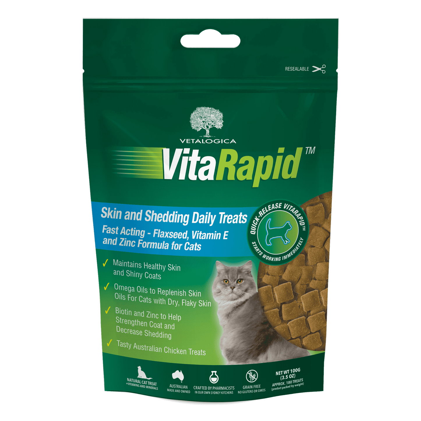 VitaRapid Cat Skin & Shedding Treat 100g