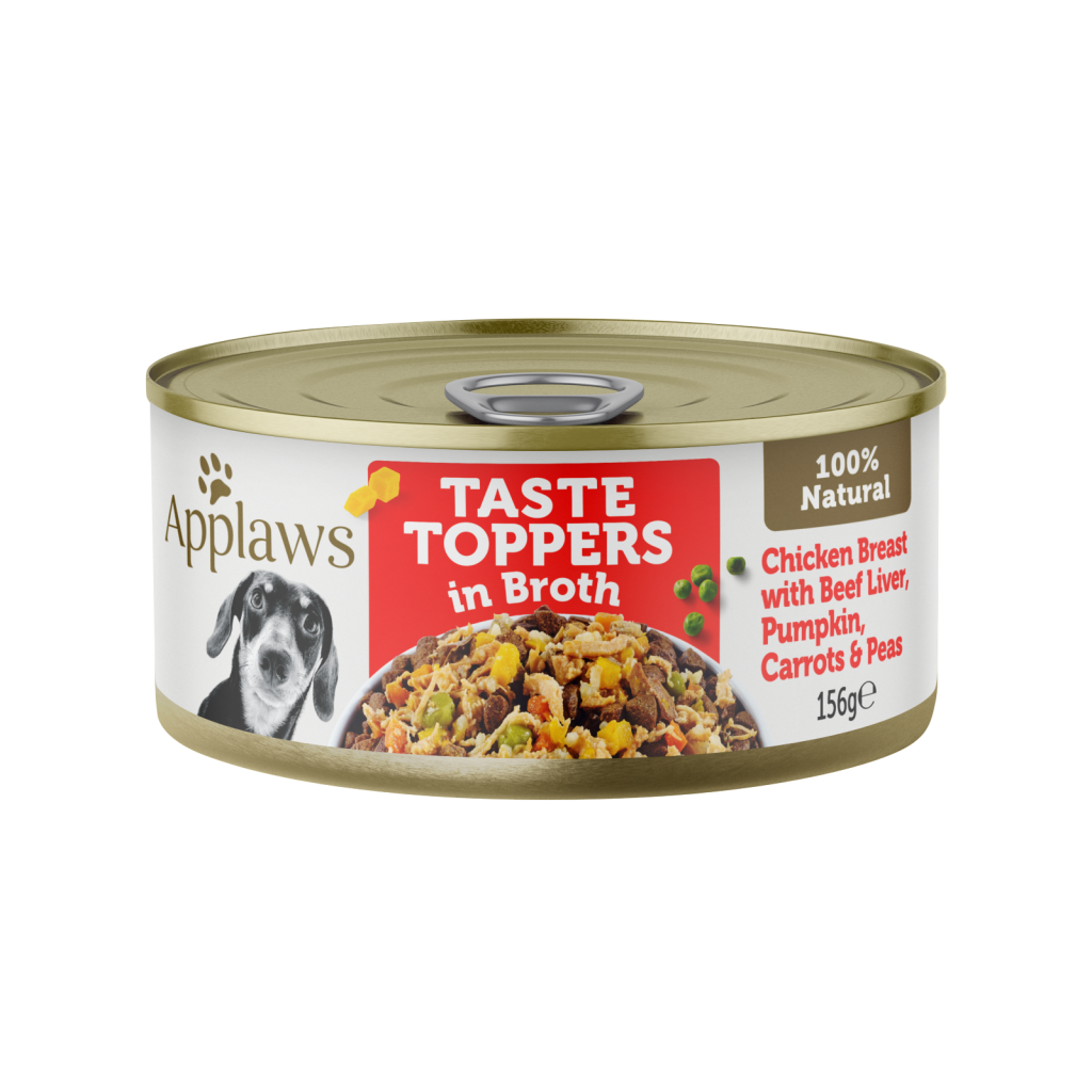 Applaws Dog Taste Toppers Chicken Beef Veg Broth 156g