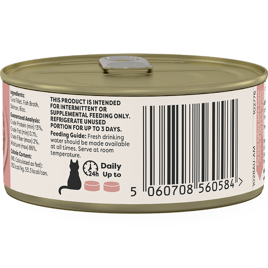 Applaws Cat Tin Tuna Fillet Salmon in Broth 24 X 70g