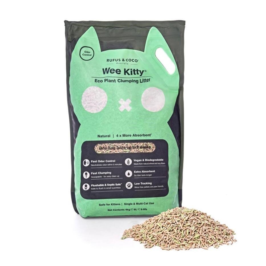 Rufus & Coco Wee Kitty Eco Plant Clumping Litter 4Kg