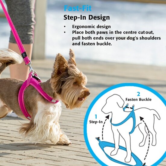 Rogz Fast FiT Harness Black SMALL