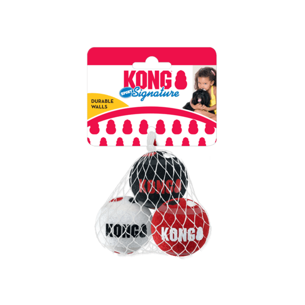 KONG Signature Sport Balls 3 PACK MEDIUM