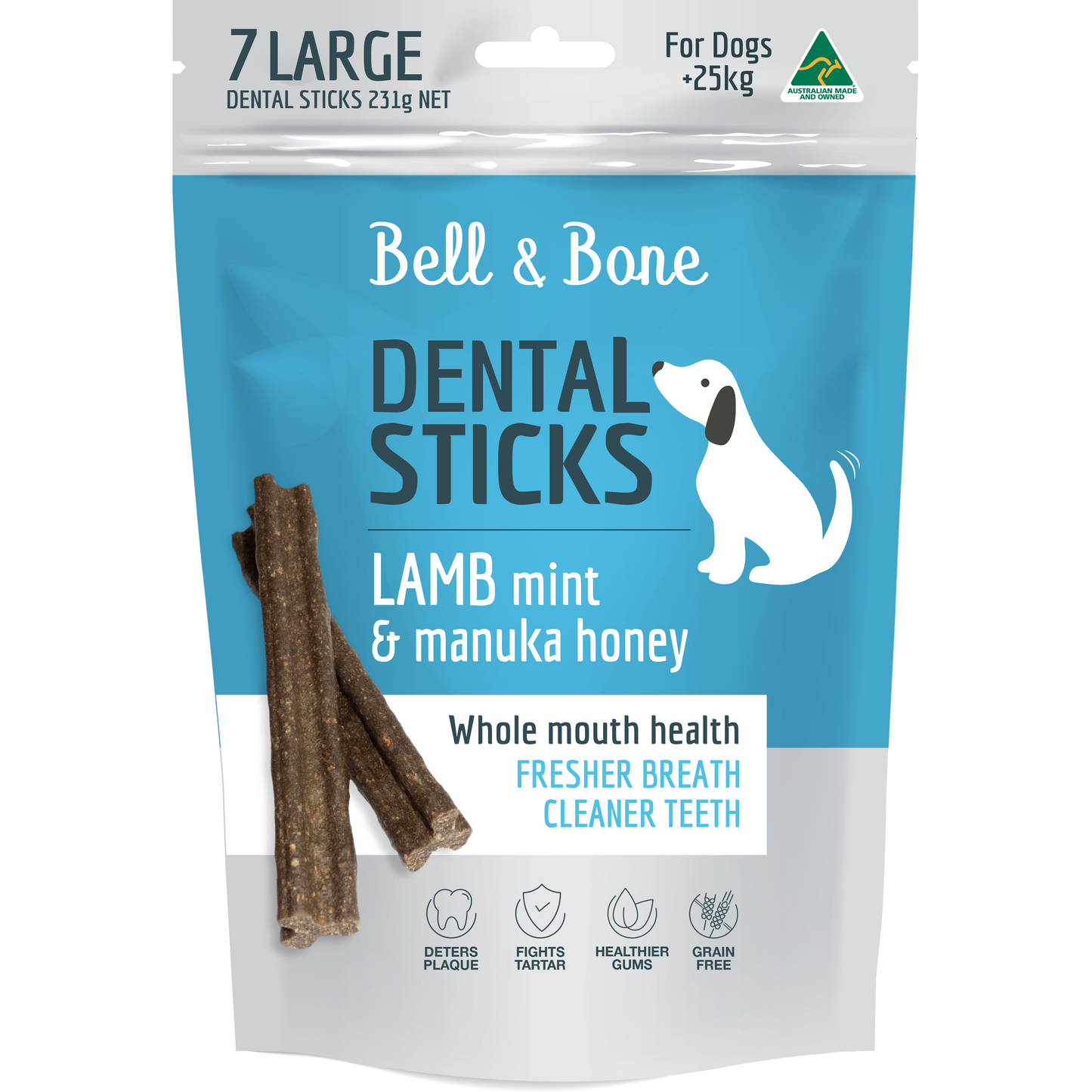 Bell & Bone Dental Sticks Lamb, Mint & Manuka Honey LARGE