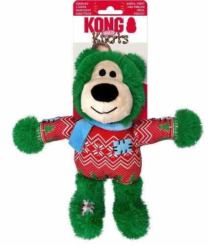 KONG Holiday Wild Knots Sweater Bear Green Md/Lg