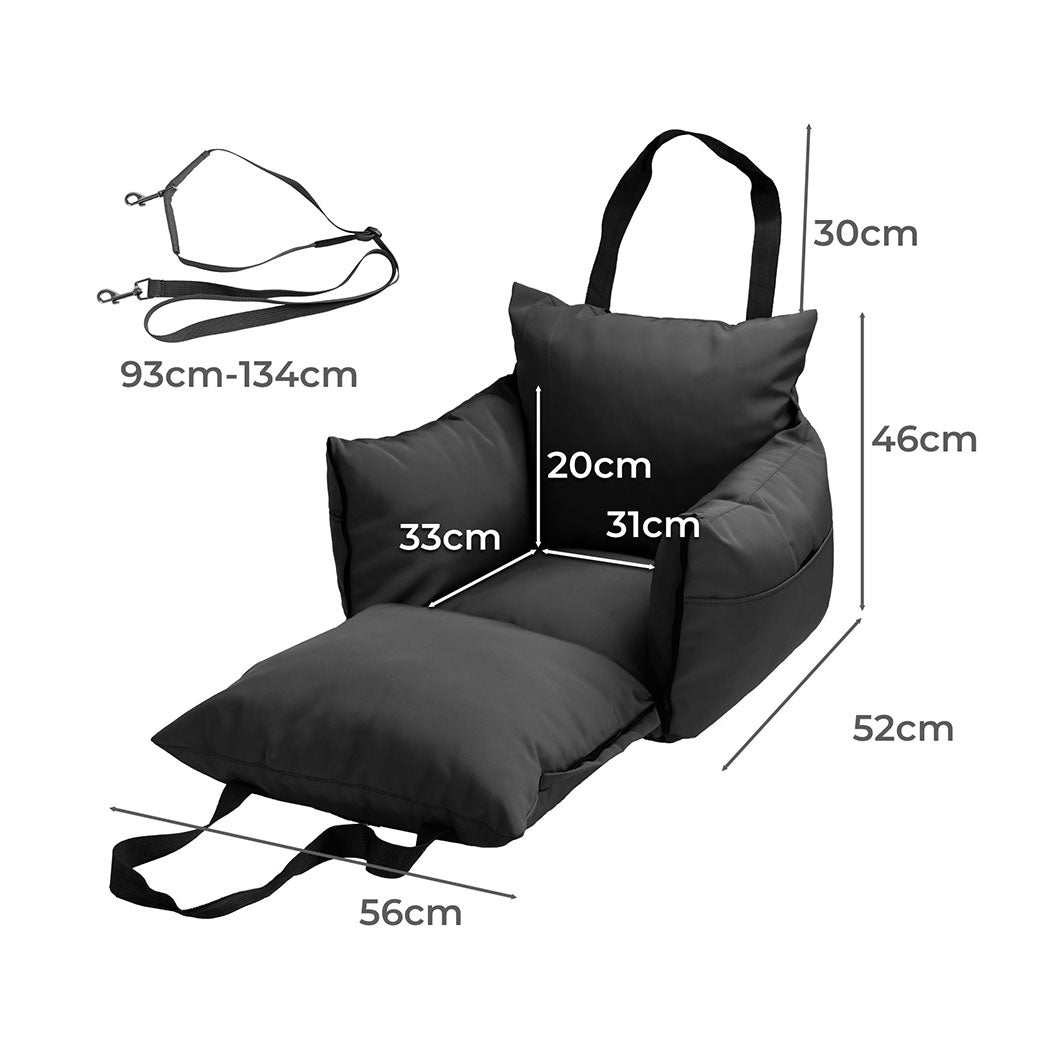 PaWz Dog Car Seat Booster Belt Black-1973193691564740610