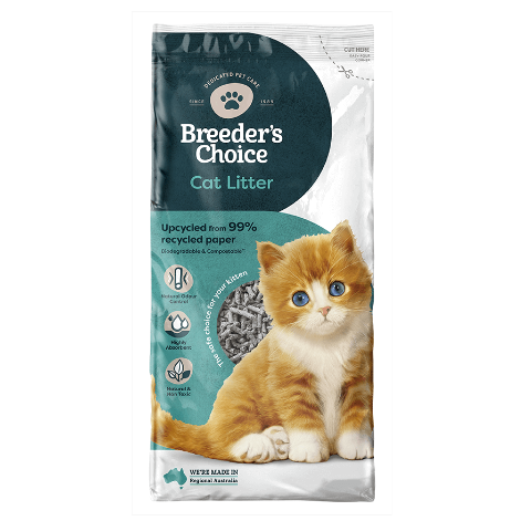 Breeders Choice Cat Litter Recycled Paper 30 litres