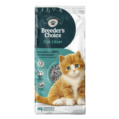 Breeders Choice Cat Litter Recycled Paper 15 litres