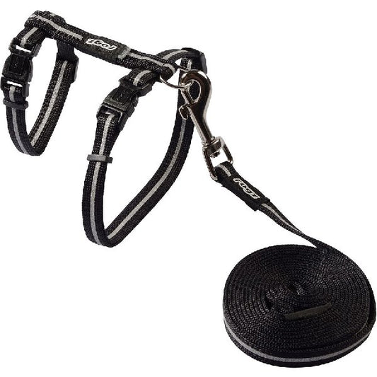 AlleyCat Harness and Lead Set for Cats Black