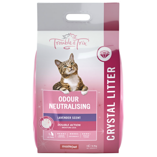Trouble & Trix Crystal Litter Lavendar 15L