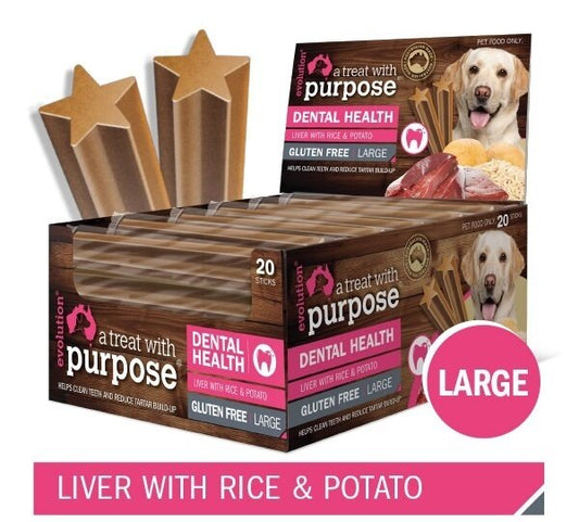 Evolution Dental Stick Liver With Rice & Potato Large 75g Single