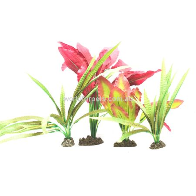 Artificial Aquarium Plants Silk Mix 4 Pack