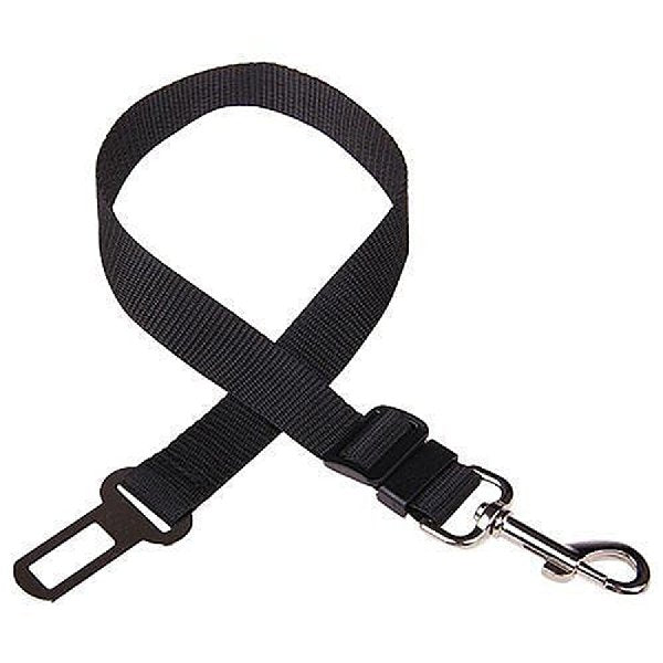 Pet Seatbelt Attachment Black W 25 mm, Adjustable Length