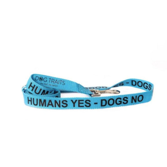 Dog Traits 'Humans Yes Dogs No' Blue Lead