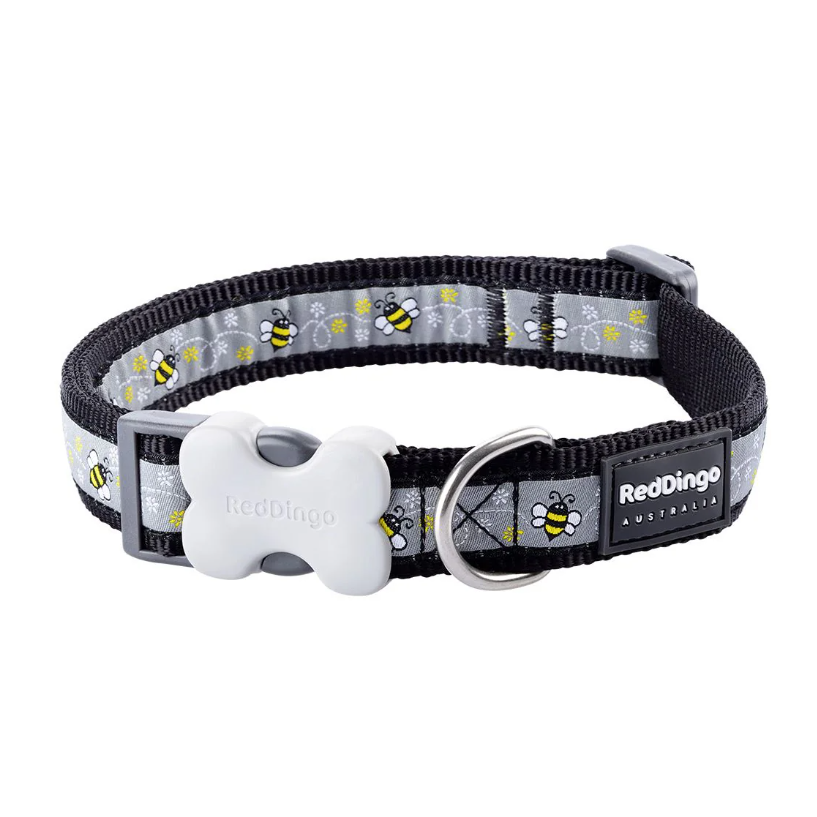 Red Dingo Dog Collar Bumble Bee Black XSMALL