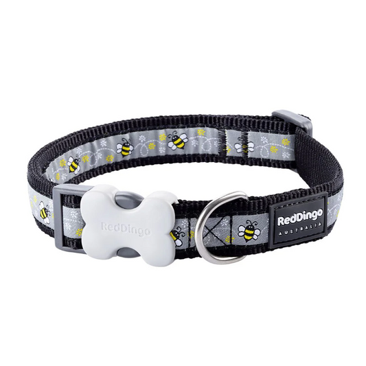 Red Dingo Dog Collar Bumble Bee Black XSMALL
