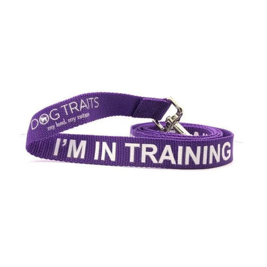 Dog Traits 'I'm in Training' Purple Lead