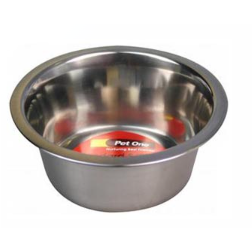 Pet One Dog Bowl Standard S/Steel 350ml