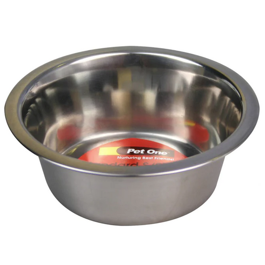 Pet One Dog Bowl Standard S/Steel 750ml